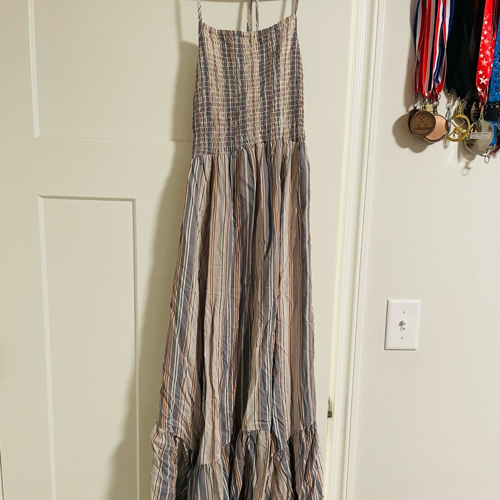 ANGIE long, colourful, flowy dress SIZE SMALL fits SMALL-MEDIUM